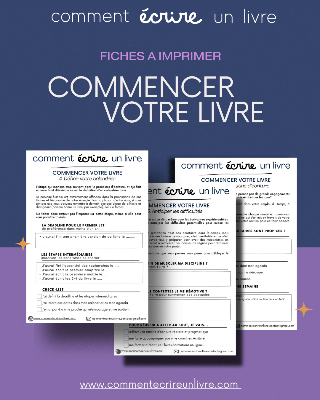 Comment écrire un livre : cahier d'exercices gratuits